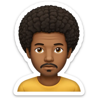 hombre afroamericano cansado   sticker