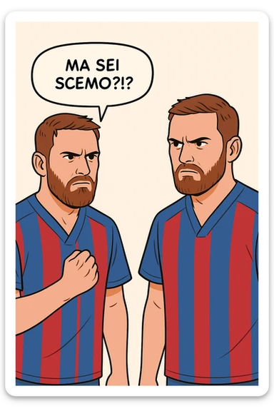 Dottore con la stessa faccia e camicie, dice "Ma sei scemo?!?" sticker