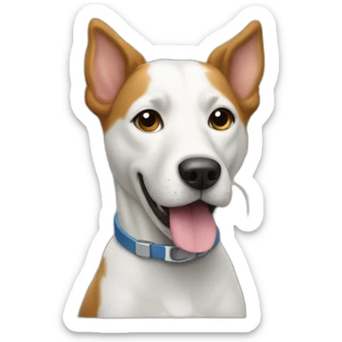 dog at veterinary exam table sticker