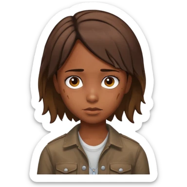 Make me a Rick grimes type hair on a girl sticker