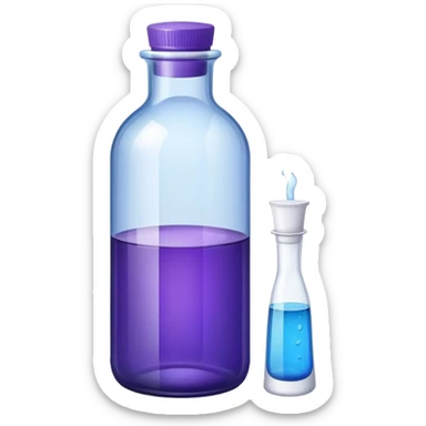 Purple bottle with a white lid and a blue bottle sticker