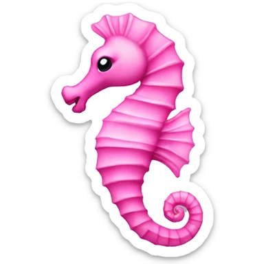 pink seahorse sticker