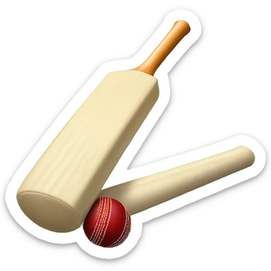 cricket bat and ball sticker