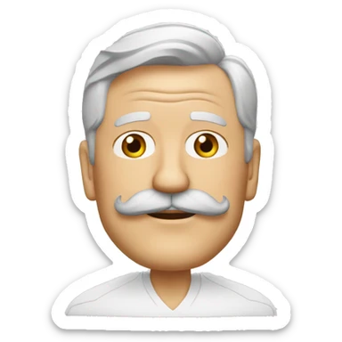 Kansas City chiefs coach white older man with mustache sticker