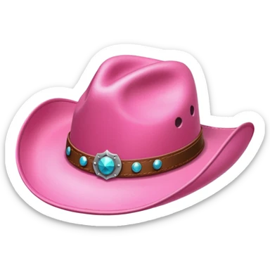 pink cowgirl hat sticker