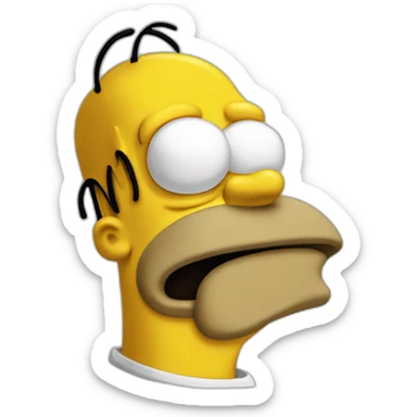 homer simpson drool sticker