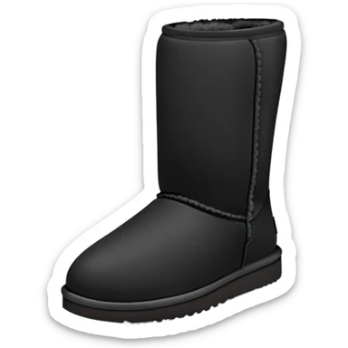 super realistic short black uggs sticker
