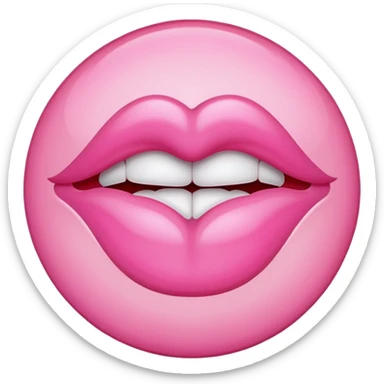 pink kiss mark sticker