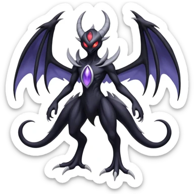 Lunala-Darkrai-Fakémon-hybrid-creature (full body)  sticker