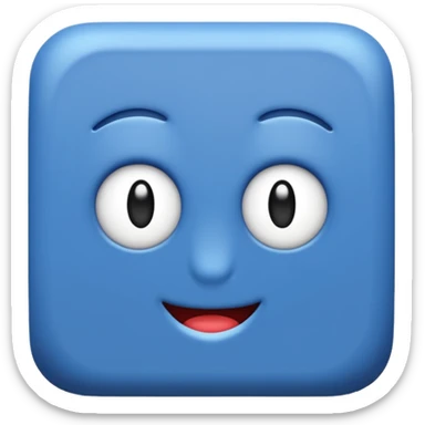 Ein blaer quadrat komplett blau!# sticker