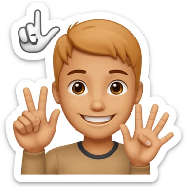 cute cartoon say ok sticker