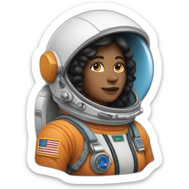 A woman astronaut  sticker