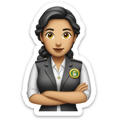 concierge female mexican young woman sticker