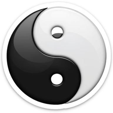 Yin-Yang symbol with sparkles sticker