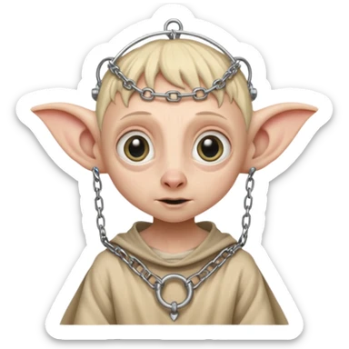 Dobby the house elf in bdsm  chastity cage sticker