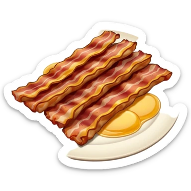 bacon on a plate sticker