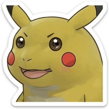 Pikachu face  sticker