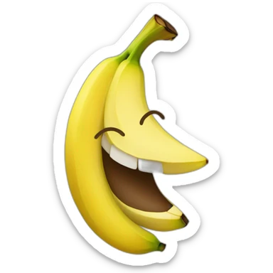 Banane souriante sticker
