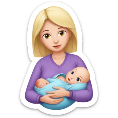 Woman giving birth sticker