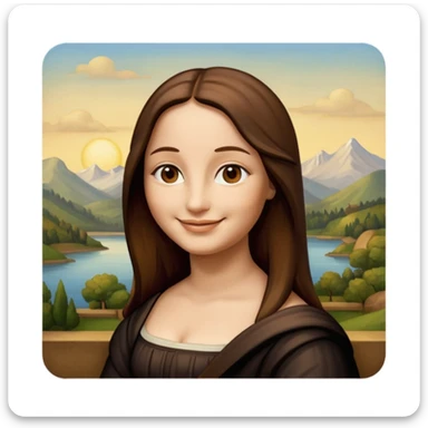 monalisa painting sticker