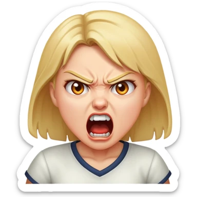 Girl arguing  sticker