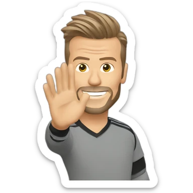 David beckham manchester united waving sticker