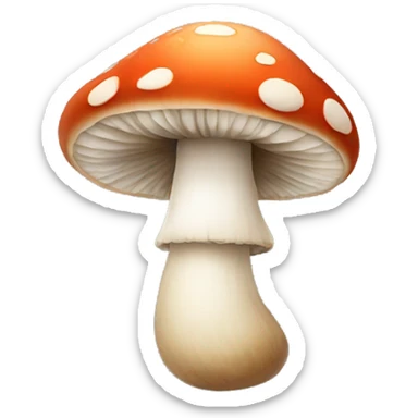 Make a mushroom with a face sticker