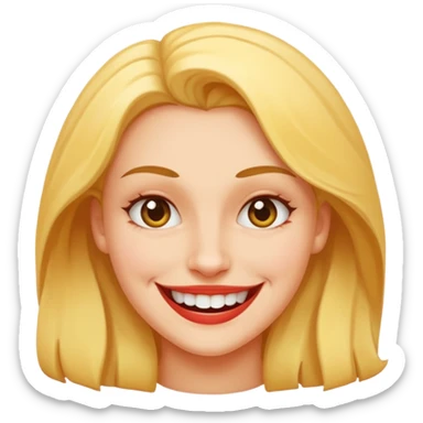 facial Upselling scam women fake sympathetic smile, predatory grin, saccharine smile, smirk sticker