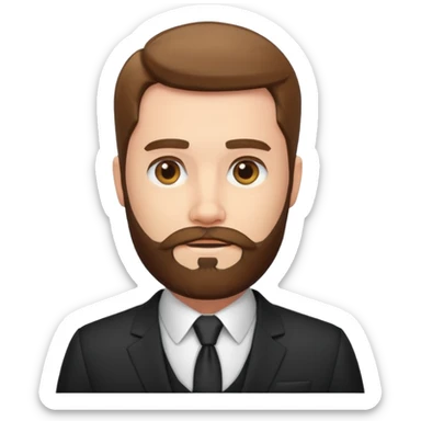 bearded man in a suit sticker