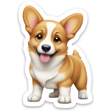 Corgi puppy standing sticker