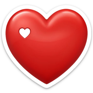 A red heart with a "J" in it sticker