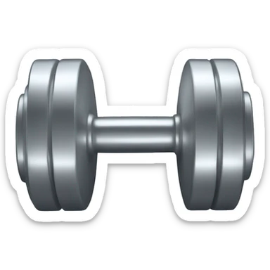 Shiny silver chromed color dumbbell  sticker