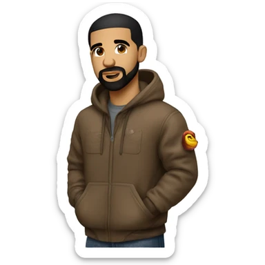 Drake avec une saice piquante dans la main contant mest frustré sticker
