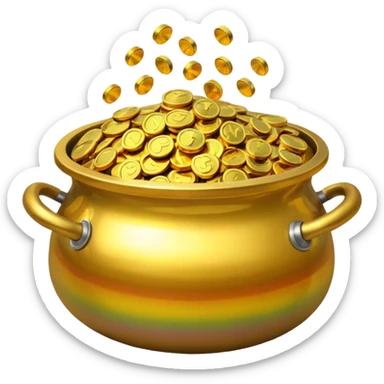 Pot of gold sticker