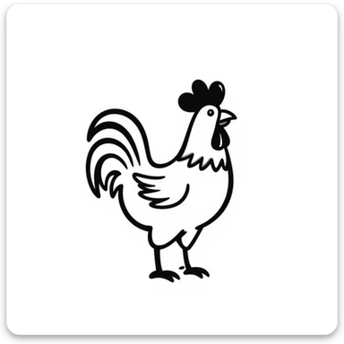 Rooster sticker