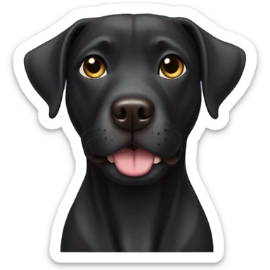Black Labrador pit bull mix dog sticker
