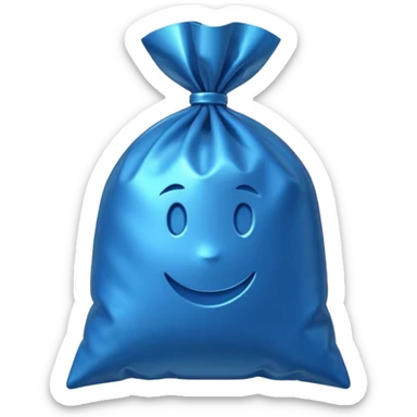 blue coins credit in a package sticker