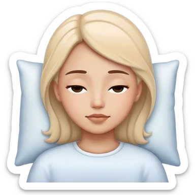 a face dreaming pretty at night sticker