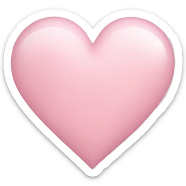 light pink heart sticker