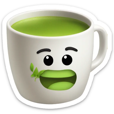 matcha tea in a mug sticker