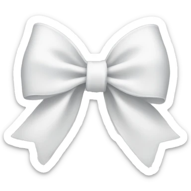 White bow sticker