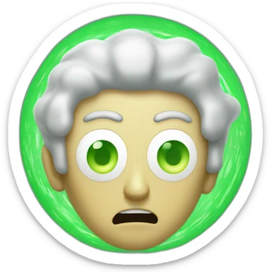 ricky and morty style green portal sticker