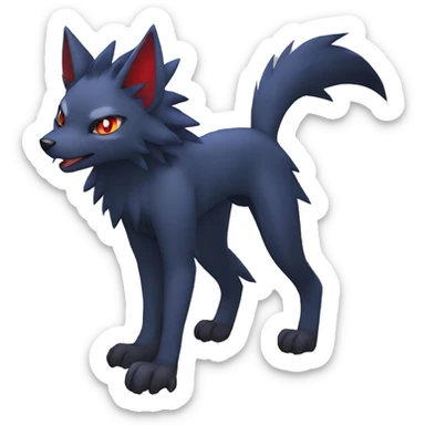 Litten-Zorua-Nargacuga-Sergal-Fakemon-hybrid full body sticker