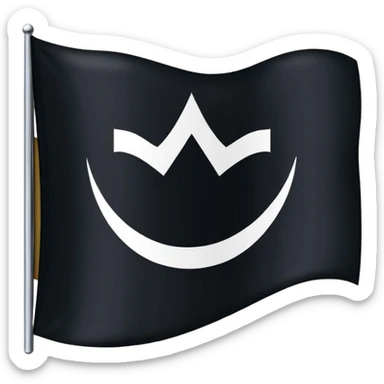 Black flag shahada in middle sticker