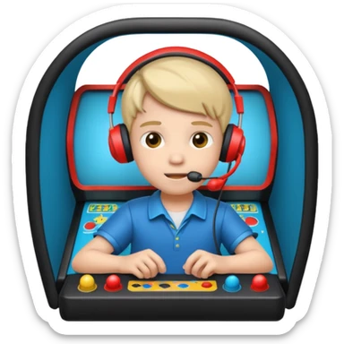 Retro Arcade Kid sticker