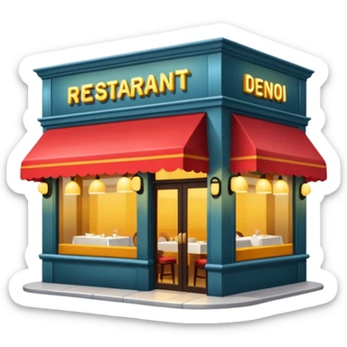 Je veux une devanture de restaurant alléchante.  sticker