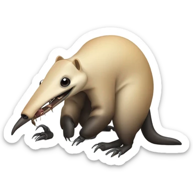 ANTEATER eating ants sticker