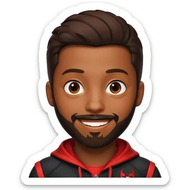 Miles Morales with beard sticker
