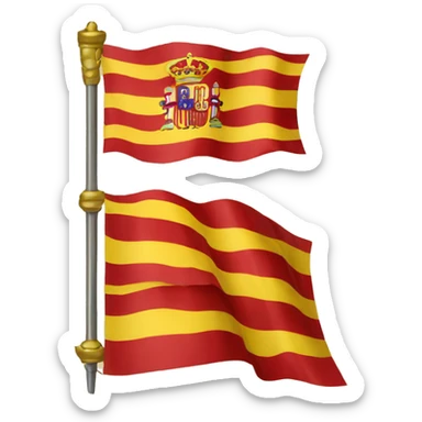 spanish empire flag (cruz de borgoña) sticker
