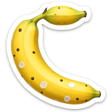 polka dotted banana sticker